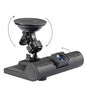 3-Lens Dash Cam with 4-inch Display, Front and Rear Camera, Suction Cup Mount, HD Video Recording