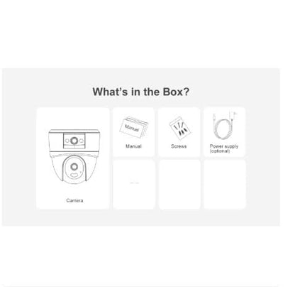 Indoor Security Camera with Pan & Tilt, WiFi, 340° Horizontal Rotation, 90° Vertical Rotation, Two-Way Audio, White