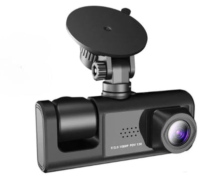 Car Dashboard Camera, 1080p HD Video Recording, Night Vision, Wide-Angle Lens, Black