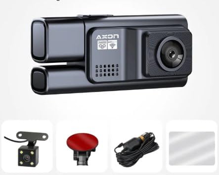 Dual Dash Camera with Front and Rear Recording, LCD Display, Night Vision