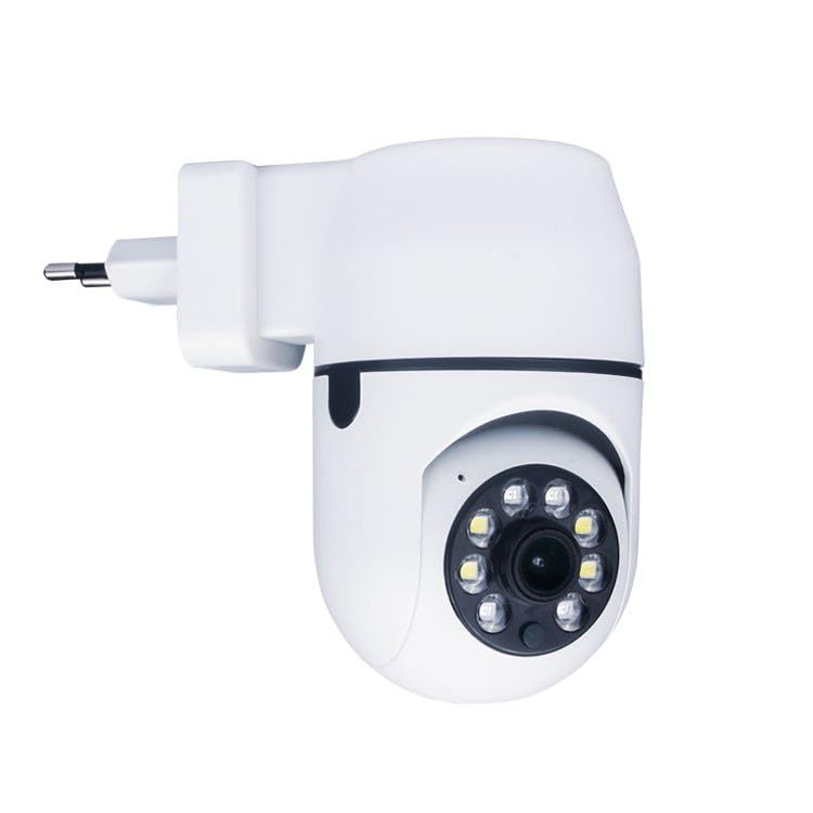 WiFi Security Camera, 1080P HD Indoor PTZ Camera with Night Vision, Two-Way Audio, Cloud Storage, SD Card Support up to 128GB, Compatible with iPhone and Android