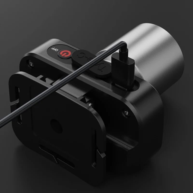 Type-C Rechargeable LED Headlamp, Ultra-Bright with Telescopic Zoom, Weatherproof Tactical Headlight, 45mm x 79mm