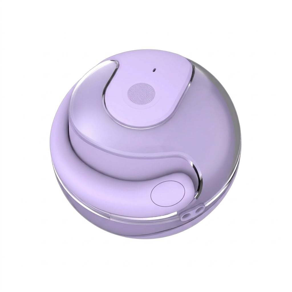Open Ear Wireless Bluetooth Earbuds with Ear Hooks, Purple, Bluetooth 5.3, HiFi Sound, 36 Hours Playback, Sports and Workout