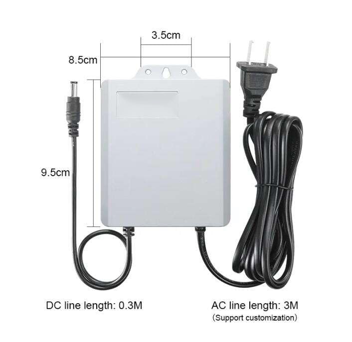 12V DC Mini UPS Power Supply for WiFi Router and CCTV Camera, 2A Output, Rainproof Design with Replaceable Battery, 24H Backup