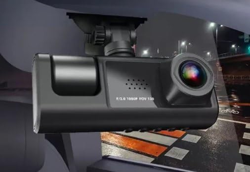 Car Dashboard Camera, 1080p HD Video Recording, Night Vision, Wide-Angle Lens, Black