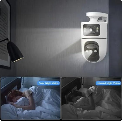 Smart Outdoor Security Camera, WiFi Dome Camera with Night Vision, Motion Detection, Mobile App Control