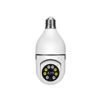 360-Degree Panoramic Security Bulb Camera, 1080P Full-HD PTZ with E27 Base, Night Vision, Motion Detection, Two-Way Audio, WiFi Surveillance Camera for Home Security