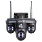 LS Vision Outdoor Security Camera, Triple Lens System, Full Colour Night Vision, Motion Detection, Smartphone App Control