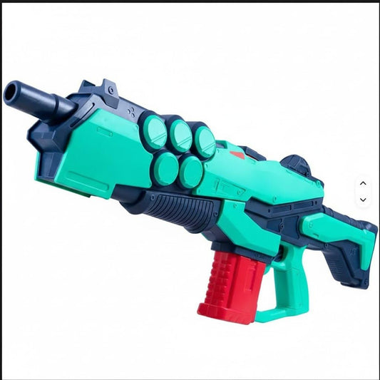 Motorized Water Blaster Rifle with 800ml Capacity, Yellow and White, Tactical Design for Outdoor Water Battles (Green)