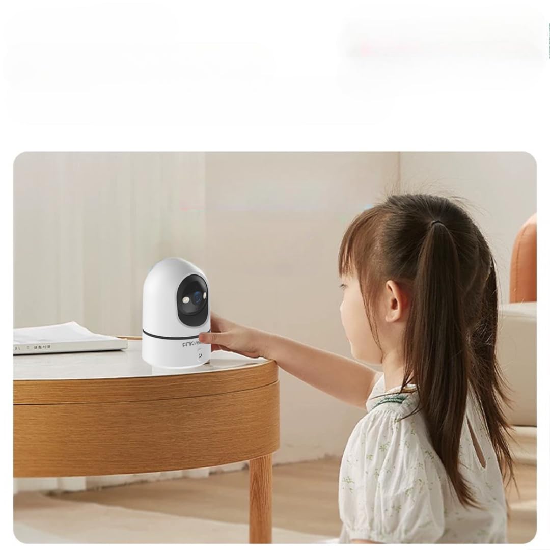 Vision Smart Security Camera, 2K HD Indoor WiFi Camera with 360° Pan/Tilt, AI Motion Detection, Two-Way Audio, Mobile App Control, Night Vision for Home Monitoring