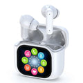 True Wireless Earbuds with Smart Touchscreen Charging Case, Bluetooth 5.4, HiFi Stereo Sound, Dual Mic Noise Reduction (Beige)