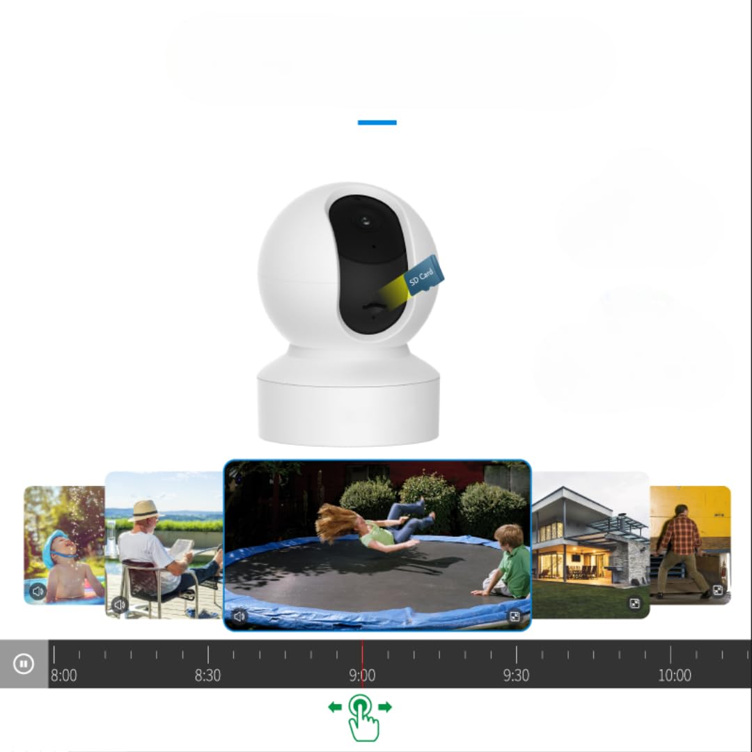 Vision 5MP Smart Security Camera, Full HD Pan/Tilt, WiFi Indoor Camera with AI Detection, Two-Way Audio, Night Vision, Mobile App Control, 115.85mm Height