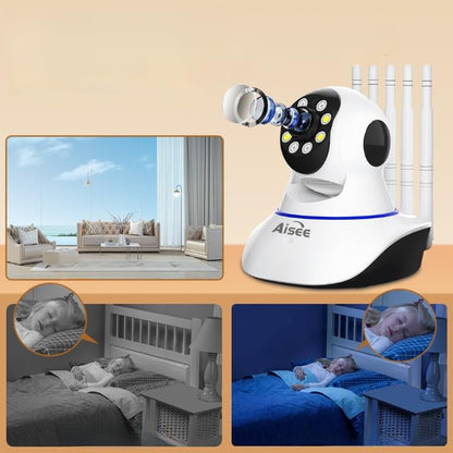 4K WiFi Security Camera, Smart Home Indoor Surveillance System with Night Vision, Motion Detection, Two-Way Audio, Cloud Storage, Remote Viewing, PTZ Control