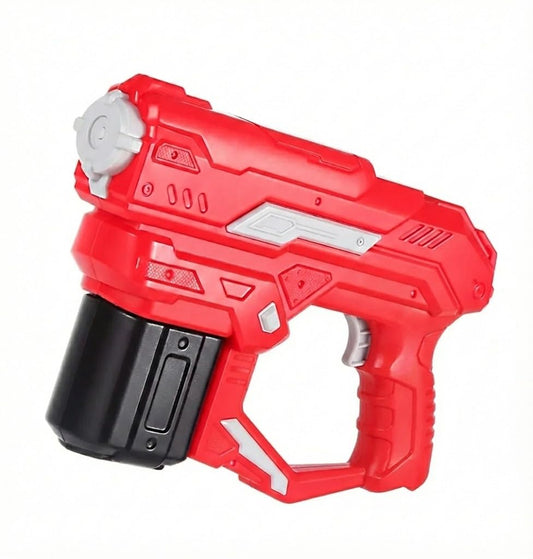 Electric Rapid-Fire Water Gun, Red, Detachable Magazine, Electric Blaster Unit, Outdoor Water Play Toy