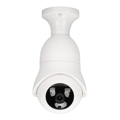 360° Panoramic Security Camera Light Bulb, E27 WiFi Smart Surveillance Camera with Night Vision, Motion Detection, Two-Way Audio, Cloud Storage Support
