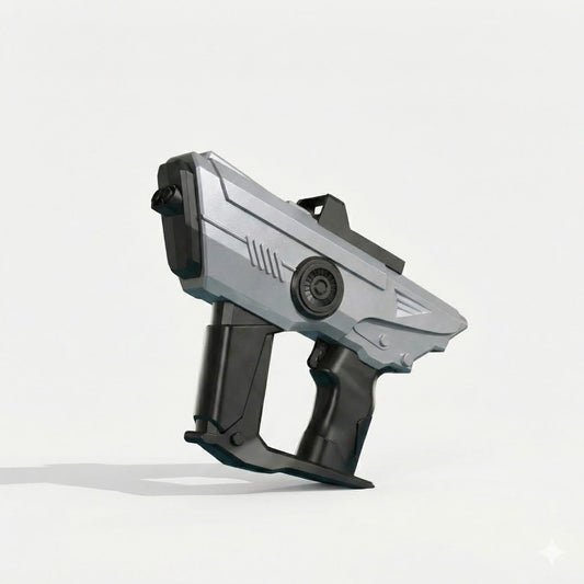 High-Power Automatic Electric Water Gun, Battery-Operated Motorized Water Blaster with Large Tank, Summer Outdoor Pool Beach Toy for Kids and Adults (Gray)