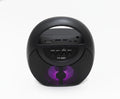 Portable Bluetooth Speaker with LED Lights, FM Radio, Rechargeable Battery, USB Ports, Black