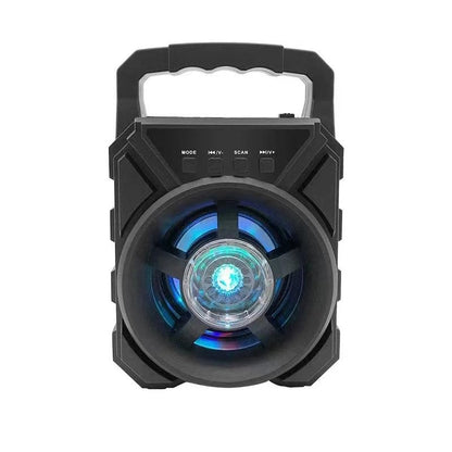 3 Inch Wireless Bluetooth Karaoke Speaker with Microphone, Portable Speaker with Super Bass, RGB LED Lights, USB/TF Card/AUX/FM Radio Support