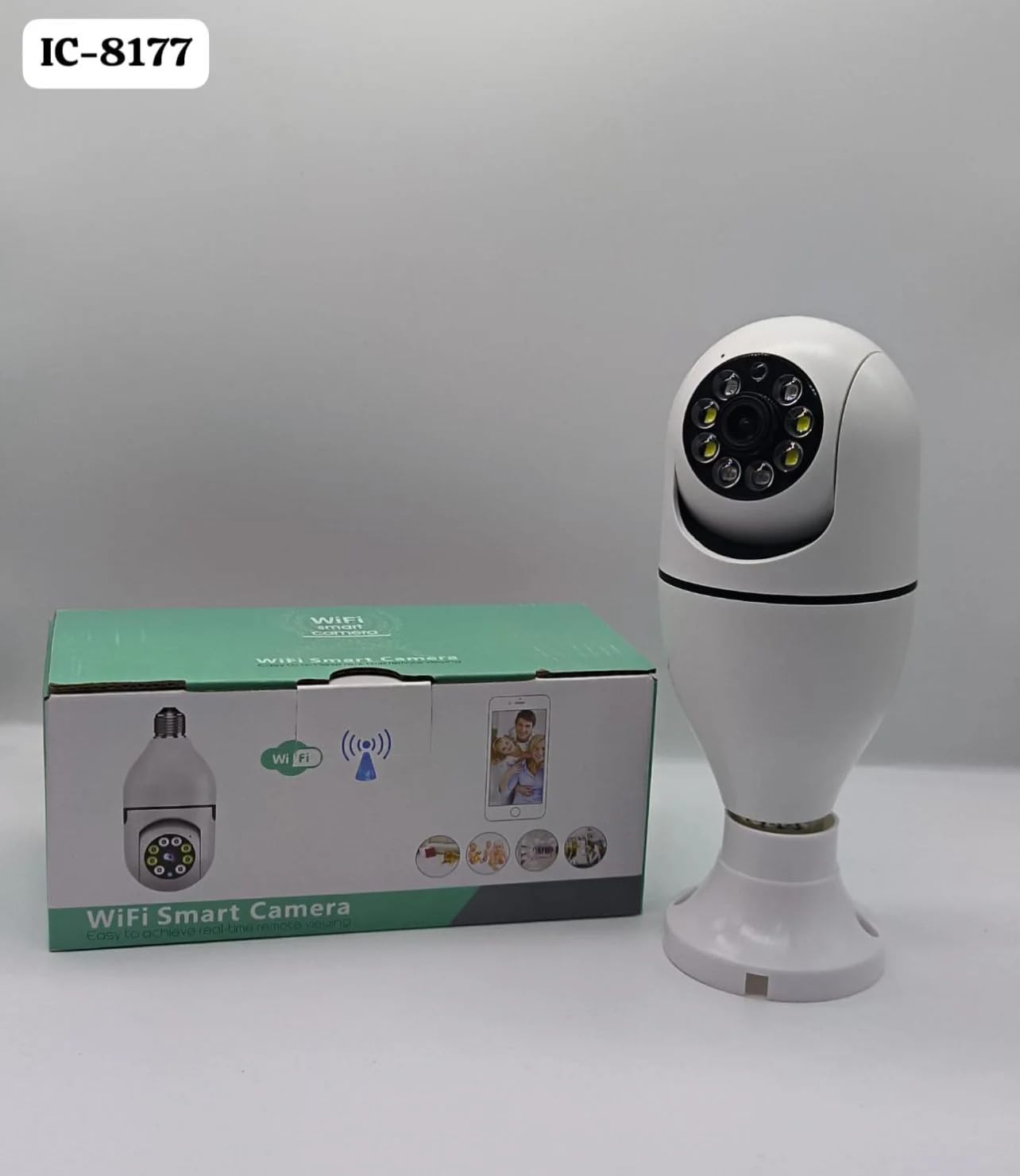360-Degree WiFi Panorama Security Camera, 1080P HD Bulb Camera with Motion Detection, E27 Base, Day/Night Mode, Remote Viewing, Smart Home Surveillance