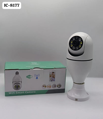 360-Degree WiFi Panorama Security Camera, 1080P HD Bulb Camera with Motion Detection, E27 Base, Day/Night Mode, Remote Viewing, Smart Home Surveillance