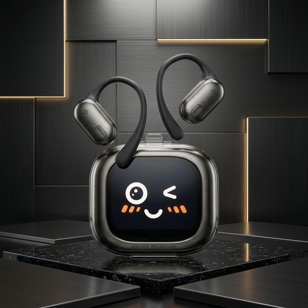True Wireless Earbuds with 135+ Language Translation, Bluetooth 5.4, 13MM HiFi Stereo, IPX5, 38H Battery, LED Case