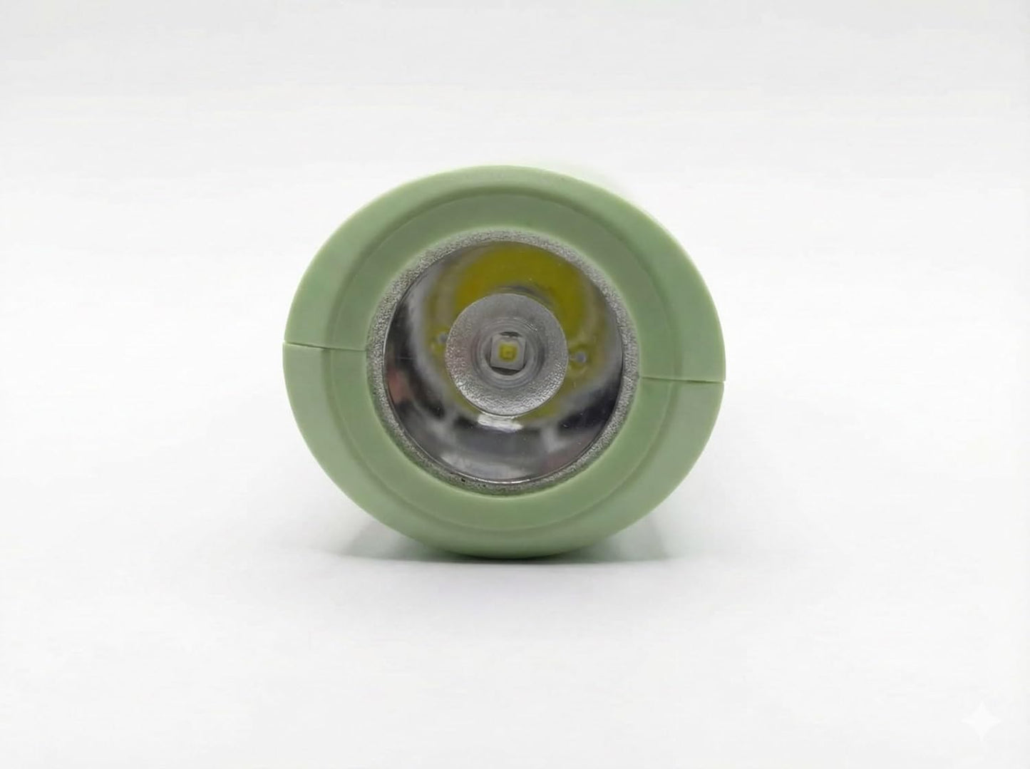 Rechargeable LED Torch Light with Front Spotlight and Side Flood Light, USB Type C Charging, 1200mAh Battery, Portable Emergency Flashlight, Green