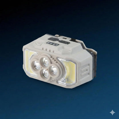 Rechargeable LED Headlamp with COB Side Lights, High-Performance Hands-Free Flashlight for Camping, Hiking, Running, Outdoor Activities