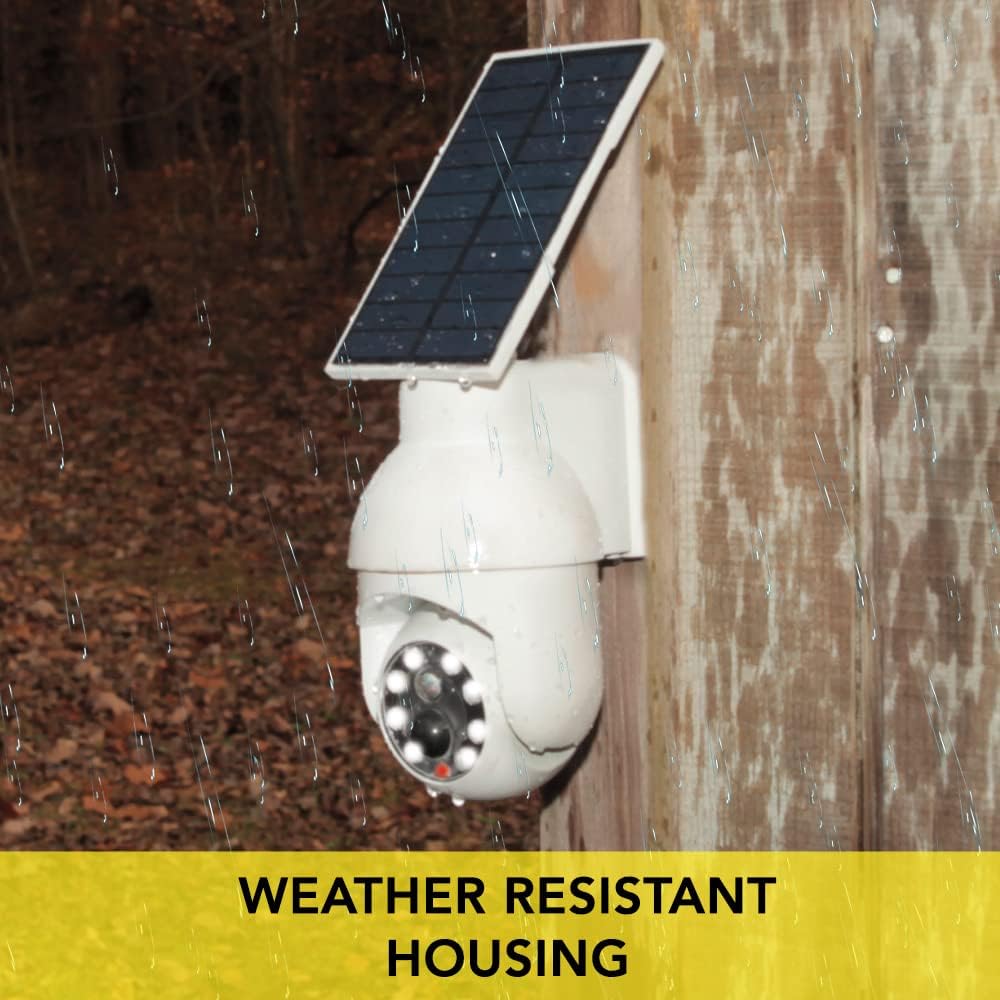 Solar Powered Light with Motion Sensor, 360° Rotation, Wireless Outdoor Light with 8 LED Ring, 500 Lumens, IP54 Weatherproof, White