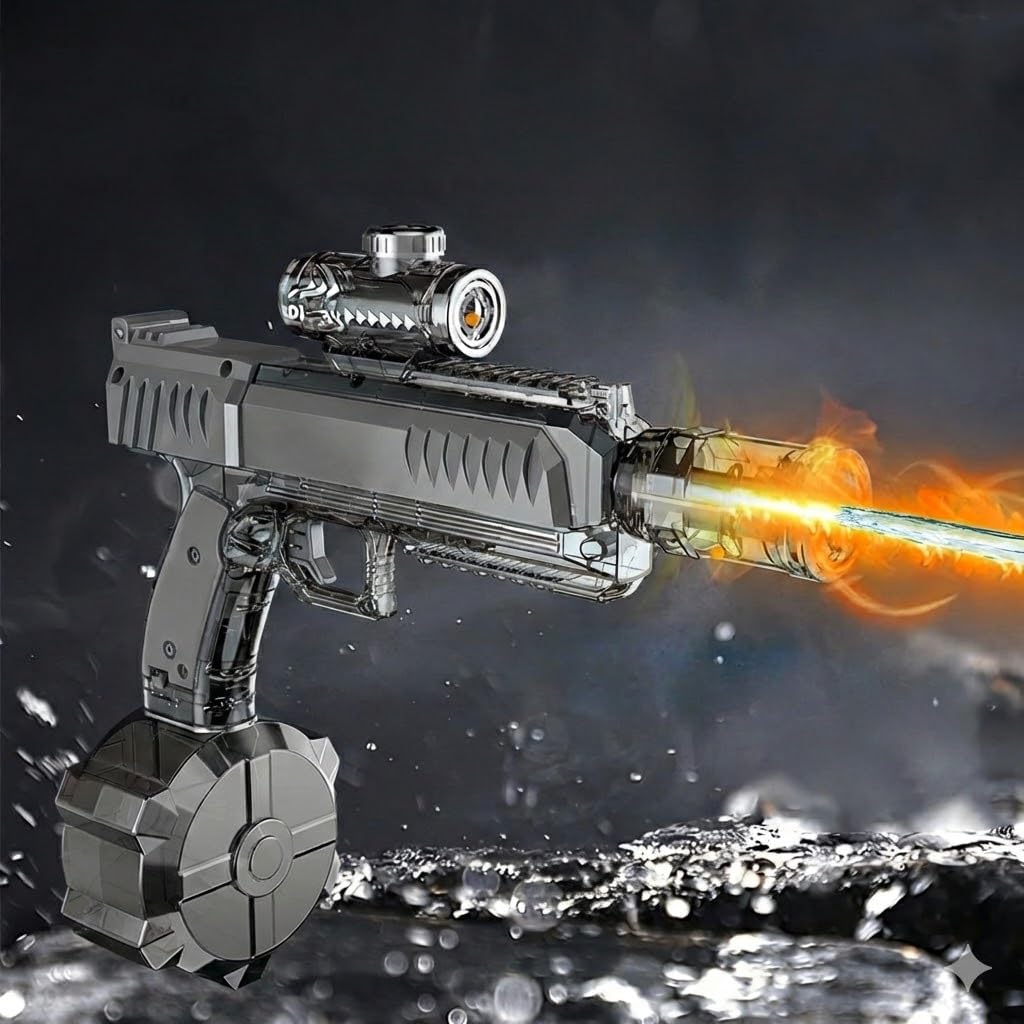 Spitfire Linkage Chamber Electric Water Blaster, High-Intensity Backyard Battles, Realistic Mechanical Movements with Light System, Premium Advanced Play Water Toy