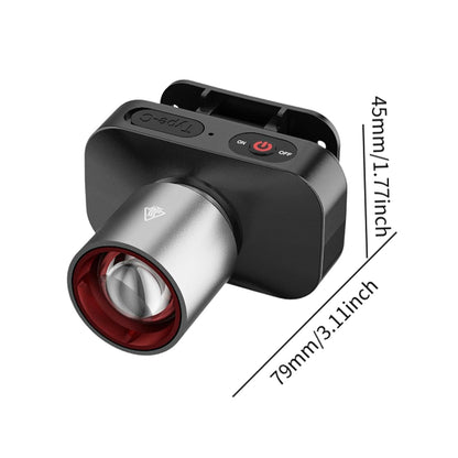 Type-C Rechargeable LED Headlamp, Ultra-Bright with Telescopic Zoom, Weatherproof Tactical Headlight, 45mm x 79mm
