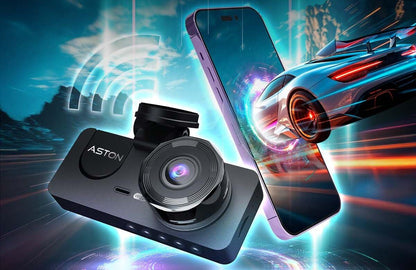 WiFi Dash Camera for Cars, Dual Lens, HD Night Vision, Black