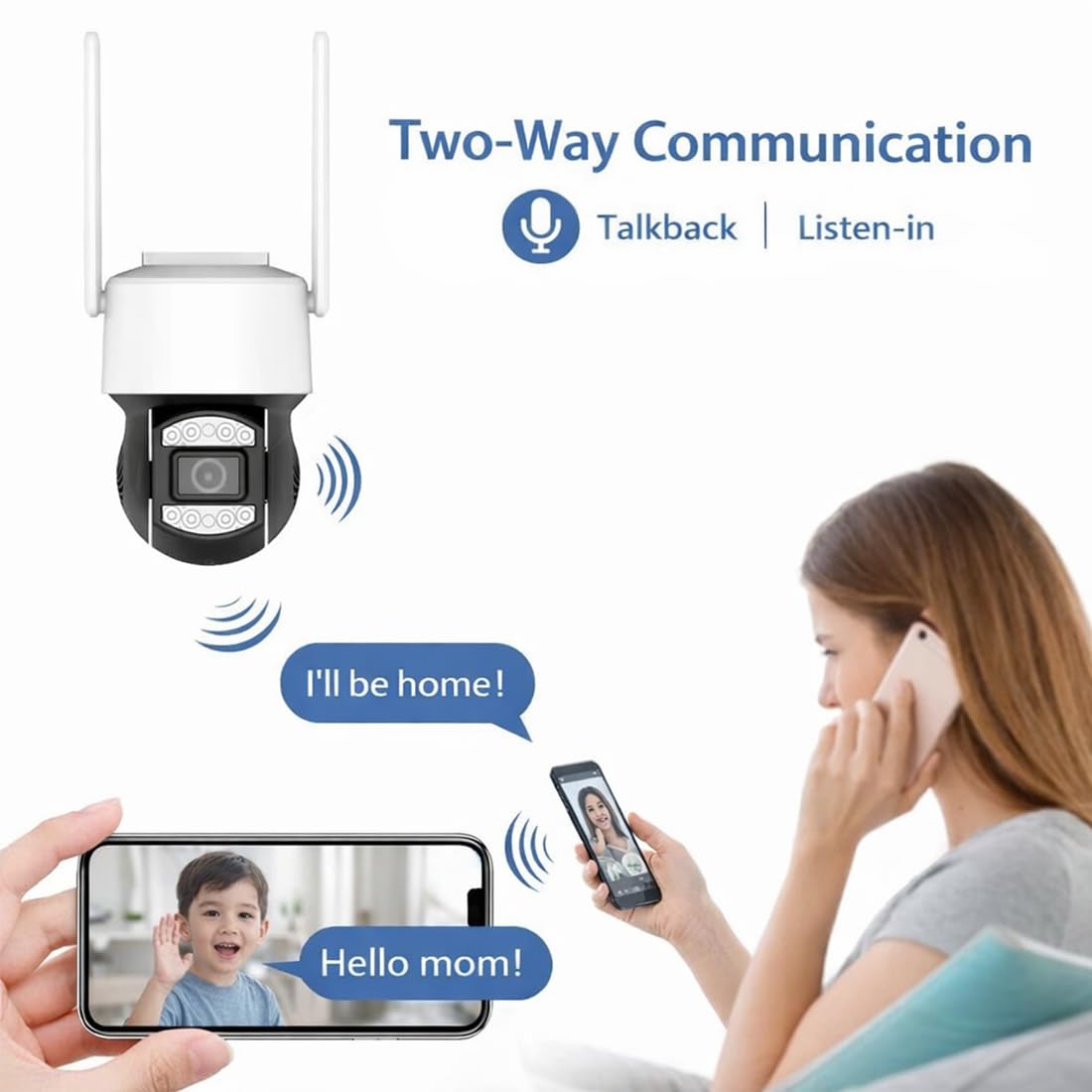 Home-Mall Outdoor Security Camera, LED Night Vision, Waterproof CCTV Surveillance System