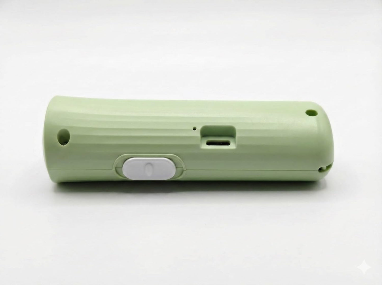 Rechargeable LED Torch Light with Front Spotlight and Side Flood Light, USB Type C Charging, 1200mAh Battery, Portable Emergency Flashlight, Green