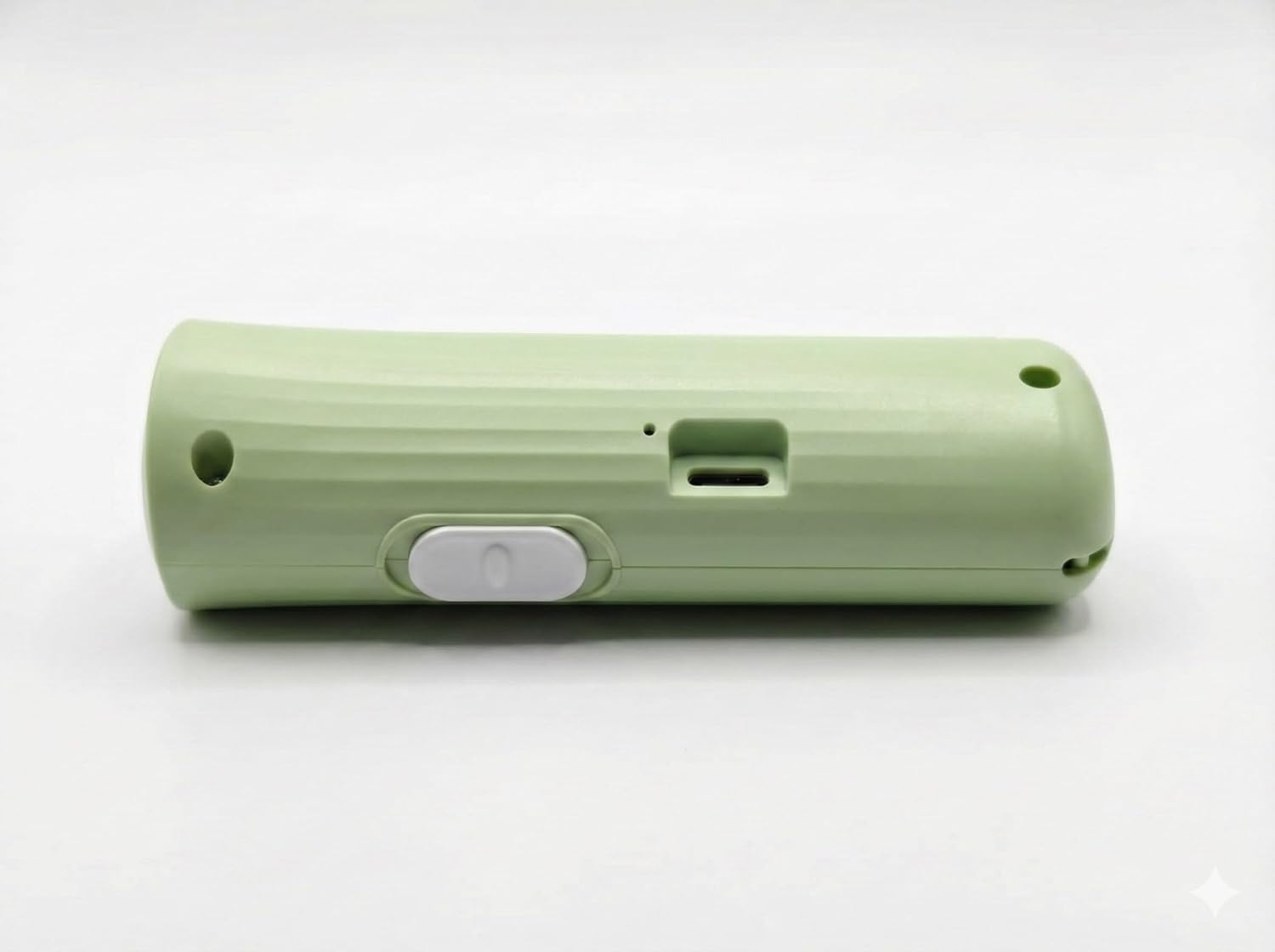 Rechargeable LED Torch Light with Front Spotlight and Side Flood Light, USB Type C Charging, 1200mAh Battery, Portable Emergency Flashlight, Green