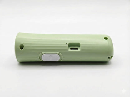 Rechargeable LED Torch Light with Front Spotlight and Side Flood Light, USB Type C Charging, 1200mAh Battery, Portable Emergency Flashlight, Green