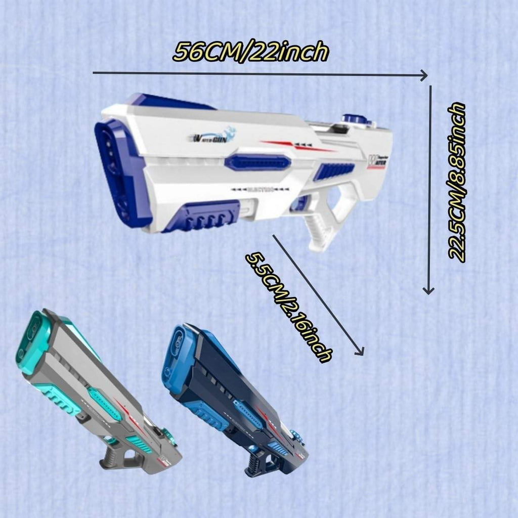 Water Blaster Gun, Navy Blue and White, 56cm/22 inch, Motorized Water Gun Toy