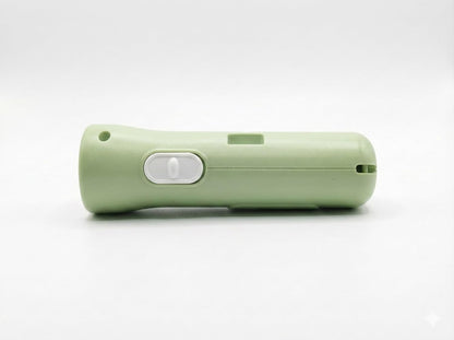 Rechargeable LED Torch Light with Front Spotlight and Side Flood Light, USB Type C Charging, 1200mAh Battery, Portable Emergency Flashlight, Green