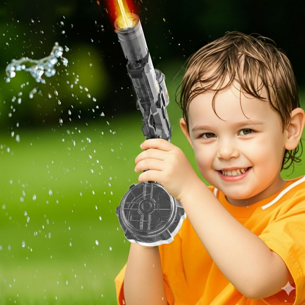 Electric Water Blaster Gun with Rapid-Fire Action, Battery Operated Water Gun Toy for Kids, Includes Rechargeable Battery and Accessories