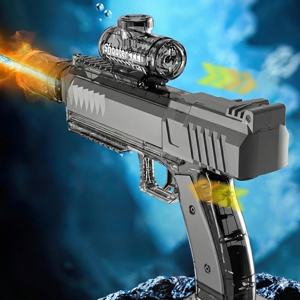 Spitfire Linkage Chamber Electric Water Blaster, High-Intensity Backyard Battles, Realistic Mechanical Movements with Light System, Premium Advanced Play Water Toy