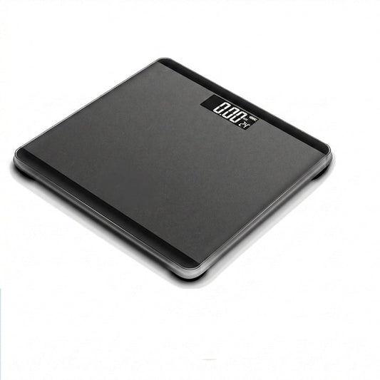 Digital Bathroom Scale with Auto On/Off, Tempered Glass, LCD Display, 180kg Capacity, 25x26cm, Grey