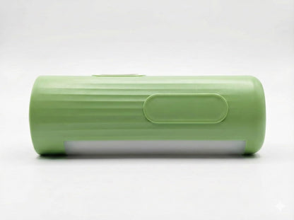 Rechargeable LED Torch Light with Front Spotlight and Side Flood Light, USB Type C Charging, 1200mAh Battery, Portable Emergency Flashlight, Green