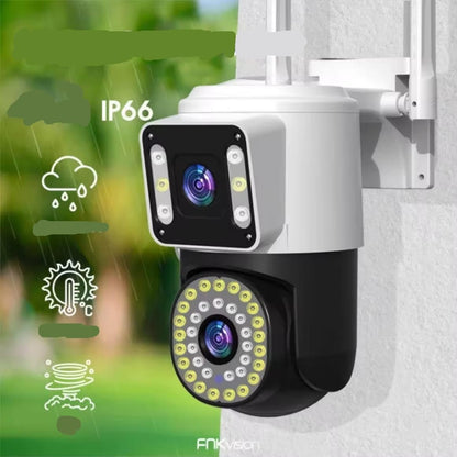 Outdoor Security Camera, IP66 Waterproof, WiFi Surveillance System with Night Vision, LED Lights, 24/7 Monitoring, Mobile App Control