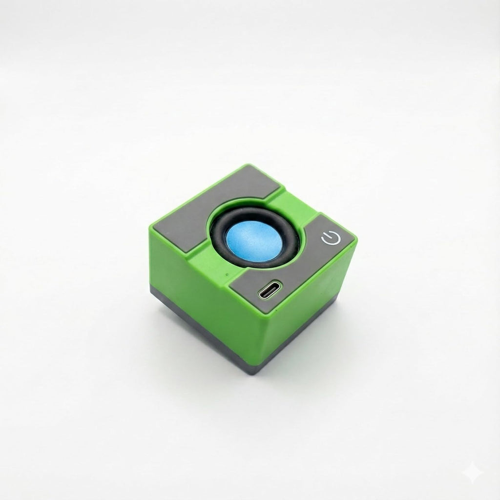 Mini Bluetooth Speaker with 360 Degree Sound, Portable Wireless Speaker with Enhanced Bass, Green, USB-C Charging, Compact Design for Travel and Outdoor Use