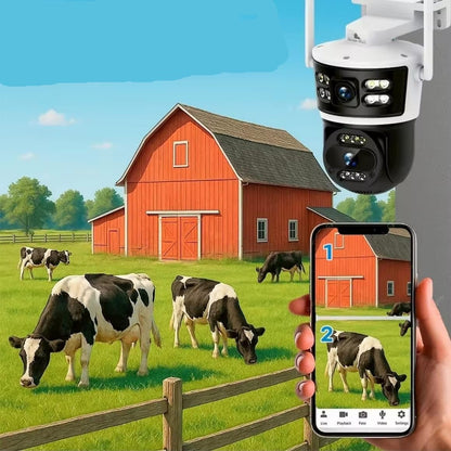 4MP FHD Outdoor Security Camera, WiFi 2.7GHz, 128GB Storage, Night Vision, App Control, Weather Resistant