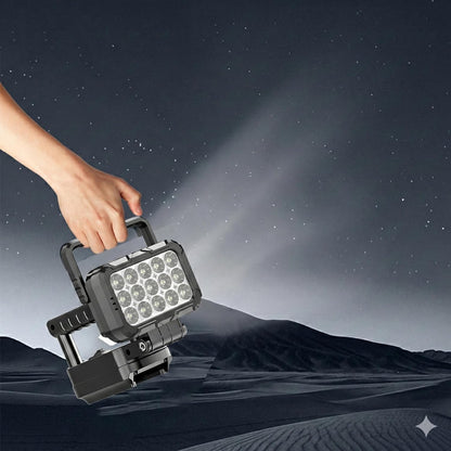 High-Intensity 15-LED Cordless Work Light, Portable Professional Grade Lighting, Rechargeable with Adjustable Mount