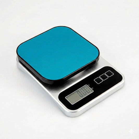 Digital Kitchen Weighing Scale with LCD Backlit Display, 10 KG Capacity, Compact Design for Home and Commercial Use