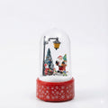 Christmas Musical Snow Globe with LED Light, Santa Claus Scene, Illuminated Lamp Post, Snowflake Base, Battery Operated, Holiday Decoration