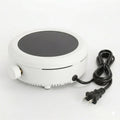 Electric Hot Plate, 800W, Ceramic Heating Surface, Compact and Portable, for Cooking, Tea Preparation and Candle Making (Black)