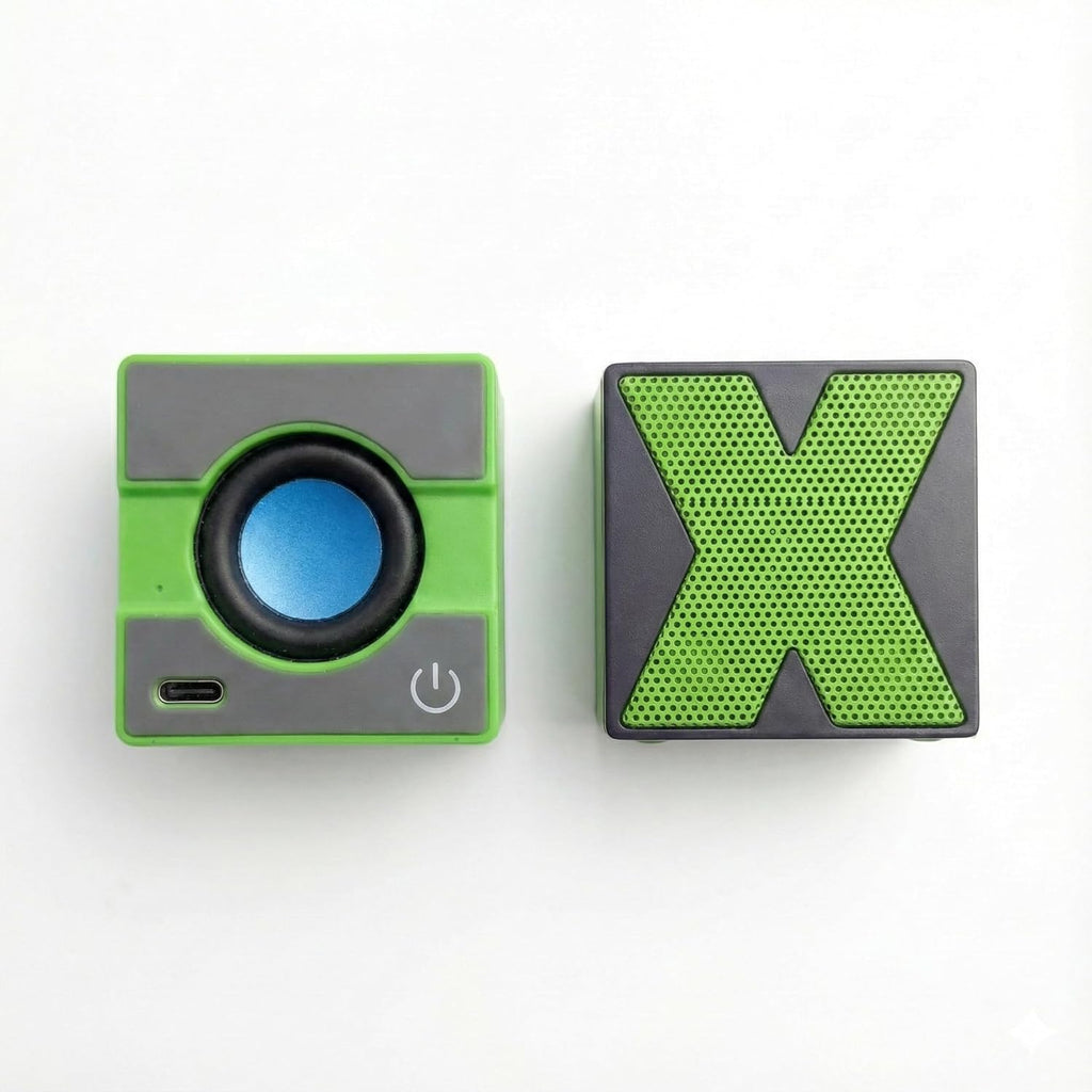 Mini Bluetooth Speaker with 360 Degree Sound, Portable Wireless Speaker with Enhanced Bass, Green, USB-C Charging, Compact Design for Travel and Outdoor Use