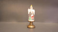 LED Christmas Snow Globe Candle, Flameless Battery Operated, Decorative Holiday Display with Gold Base, 15.5cm Height x 5.5cm Diameter
